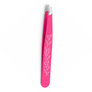 Pinzas para Cejas con Punta Inclinada Rosa, Acero Inoxidable, Herramienta de Precisión Duradera para el Cuidado de las Cejas, Diseño Moderno - Product Image 1