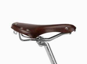 Selle de vélo de route en cuir, siège de cyclisme réglable, selle de vélo marron pour utilisation sur route - Product Image 2