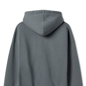 Sweat à capuche pour homme surdimensionné en polyester/coton blanc de haute qualité, personnalisé avec fermeture éclair, en molleton 3D, hiver, 360g, anti-rétrécissement - Product Image 4
