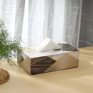 Custom Wooden <b>Tissue</b> Box Geometric Napkin Holder Handmade <b>Paper</b> Towel Organizer for Home Hotel Event - Product Image 3