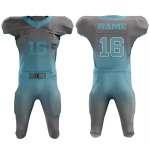 Uniforme de Fútbol Americano de Manga Corta Transpirable de Alta Calidad Hecho a Medida, 100% Poliéster, Personalizable, Venta al Por Mayor - Product Image 1