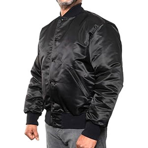 Pro Satin Baseball <b>Jacket</b> Classic Varsity Style Snap Button Front Premium Shine Finish <b>Lightweight</b> Comfortable Athletic - Product Image 2