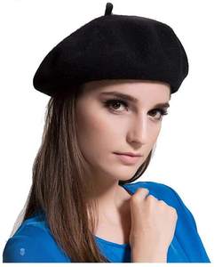<b>Women</b> Wool <b>Beret</b> <b>Hat</b> Solid Color French Style Casual Artist Cap European Fashion Headwear for Spring Autumn Adults - Product Image 2