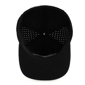 Gorra de Béisbol Negra de 5 Paneles, Diseño Ligeramente Curvo, para Hombre y Mujer, Transpirable, Bordado Disponible, MOQ Bajo, Precio Económico - Product Image 3