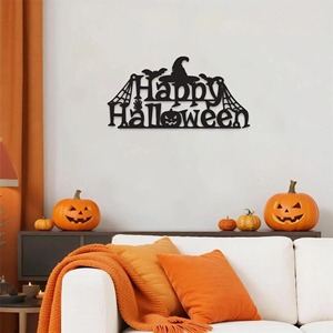Décoration murale en métal pour Halloween, décoration suspendue effrayante, idéale pour la porte de la maison, la décoration de fête et la décoration saisonnière festive - Product Image 5