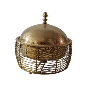 Olla de acero inoxidable color dorado, plato para servir comida de la mejor calidad, accesorio de cocina. - Product Image 1