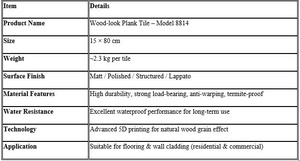 กระเบื้องลายไม้ 15×80 ซม. – รุ่น 8814 - Product Image 4