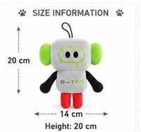Kleiner Roboter-Plüschtier Niedliche Plüschroboterpuppe Velboa Gefülltes Kissen Geschenk Polyester PP Baumwolle Bestickt