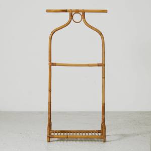 Estante de exhibición de ropa de ratán, perchero de madera de caña tejido a mano, precio competitivo, barra de ropa natural - Product Image 5