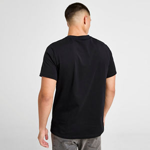 <b>Mens</b> Color Block Horizontal Stripe Black White Short Sleeve Cotton T-<b>Shirt</b> Custom Logo OEM ODM Wholesale Apparel - Product Image 3
