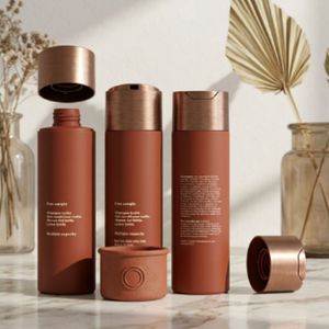 Cylindrical HDPE <b>Plastic</b> 300ml Flip <b>Cap</b> Bottle for Shampoo Conditioner Hand Soap Cosmetic Packaging Vietnam OEM Factory - Product Image 3