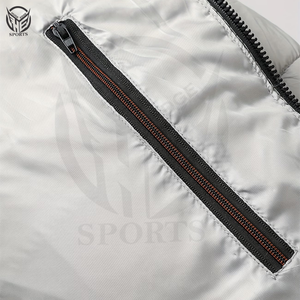 Veste d'hiver rembourrée à capuche 100% polyester, fermeture éclair, tissu brillant à effet bulles, séchage rapide, coupe-vent, respirante, haute qualité, pour homme - Product Image 2