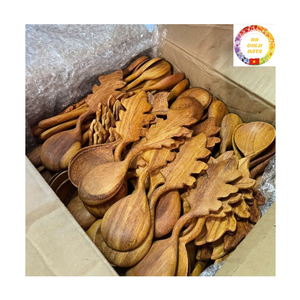 Cuchara de madera |   Cuchara de Postre de Madera de Coco |   Estilo Único Hecho a Mano |   Utensilios de Cocina |   OEM al por Mayor - Product Image 1