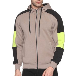 Sweat-shirts à capuche zippés pour hommes en polyester-coton épais et respirant, pour l'hiver, vente en gros, couleur et taille personnalisables, service OEM - Product Image 2