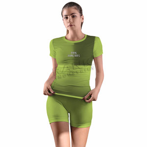 Ensembles t-shirts et shorts pour femmes, ensembles décontractés 2 pièces pour femmes, vêtements d'été, ensembles en coton tendance pour femmes - Product Image 1