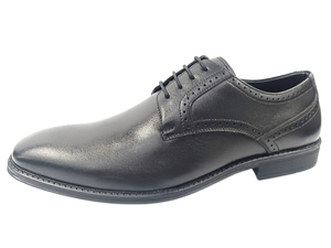 Chaussures habillées formelles pour hommes en PU noir, à bout fermé, à lacets, avec coussin d'air, antidérapantes, semelle extérieure en caoutchouc, pour le bureau et la carrière, toutes saisons - Product Image 3
