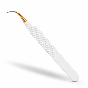 Pinzas para Pestañas con Punta de Fibra, Blancas, Personalizadas, de Acero Inoxidable, Herramienta de Precisión para Extensión de Pestañas ZETOMEDPRO - Product Image 1