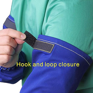 JNM Safety Mangas de Soldadura Resistentes al Calor Azul Rey, Tela de Algodón FR Perforada para Protección de Muñeca a Antebrazo - Product Image 4