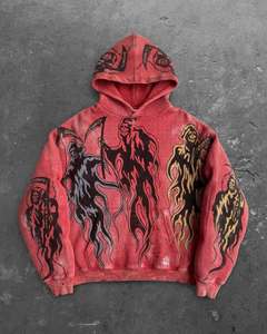 OEM Customizable <b>100</b>% High Quality Men's Classic Pullover Hoodie 280-300 Gsm Fleece (Cotton-<b>Polyester</b> Blend) Digital Lined - Product Image 3