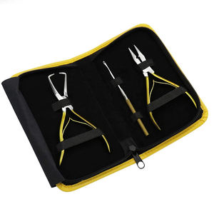 Kit professionnel de pinces pour extensions de cheveux à micro-anneaux avec aiguille à boucle et outils d'application de perles pour usage en salon - Product Image 2