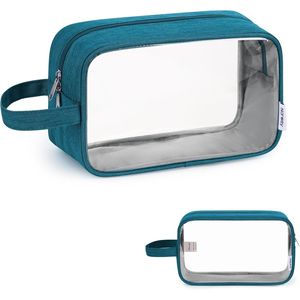 Borsa da viaggio trasparente con cerniera, organizer per cosmetici e trucchi, per uomo e donna - Product Image 1