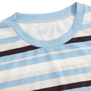 Camiseta de Manga Corta con Cuello Redondo y Rayas, Estilo Casual, Personalizada OEM, para Hombre, Camisetas Deportivas, Camisetas de Verano con Rayas, Estilo Hip Hop - Product Image 3