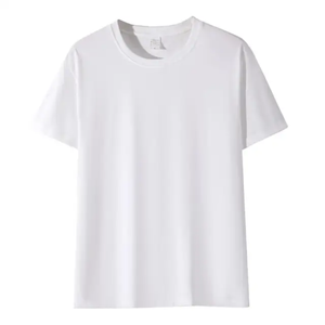 T-shirt pour homme bleu royal à col rond et manches courtes, coupe classique, couleur unie, jersey de coton tricoté, style décontracté - Product Image 4