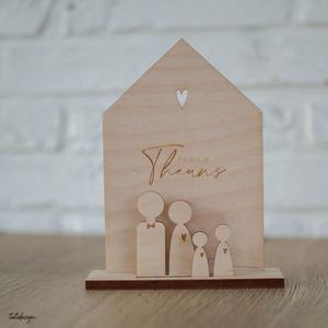 Meubles en bois faits à la main et modèles familiaux pour la décoration intérieure Boîte cadeau élégante avec support de boîte pour décorations de salon de table - Product Image 1