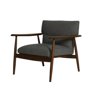 teak wood <b>chair</b> with armrests and backrests equipped with soft foam, single <b>chair</b> for indoor or outdoor use - Product Image 1