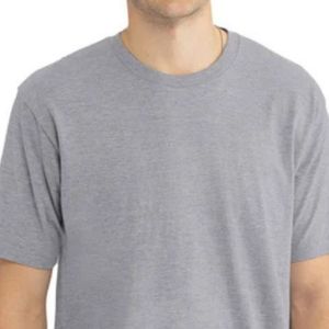 Camiseta de Manga Corta para Hombre, Color Gris Jaspeado, Cuello Redondo, Algodón Suave, Estilo Casual, Holgada, Ligera, Transpirable, Ropa Urbana de Verano - Product Image 3