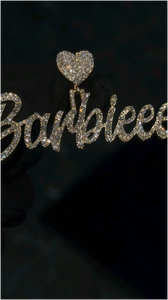 Colgante de plata 925 con letras personalizadas y moissanita, estilo hip-hop, para unisex. - Product Image 2