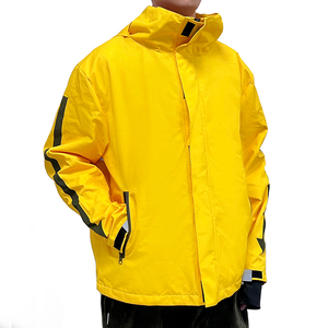 Vestes de travail légères personnalisées avec logo, réfléchissantes, en polaire, à capuche, avec fermeture éclair, uniformes de livraison de nourriture - Product Image 1