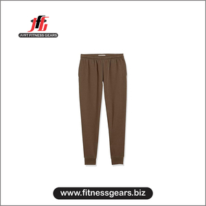 Casual Plus Size Hip Hop <b>Jogger</b> Pants Men's High Elastic Anti-Wrinkle Comfortable Fit Custom Cotton <b>Brown</b> OEM Pockets High - Product Image 5