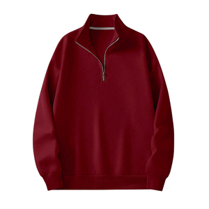 Men Half Zip Pullover Sweatshirt Stand Collar Long Sleeve Casual <b>Warm</b> <b>Fleece</b> 100% Cotton Windproof Quick Dry Outdoor - Product Image 1