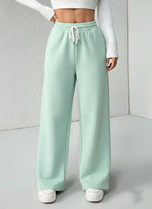 Pantalon de jogging décontracté pour femme, coupe droite, couleur unie, respirant, poids lourd, pour l'été, vente en gros - Product Image 4