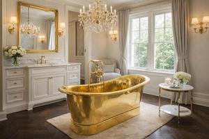 Bañera de cobre con acabado martillado, bañera de cobre con acabado liso, bañera de cobre con acabado antiguo, bañera de cobre oscuro, bañera de cobre claro - Product Image 4