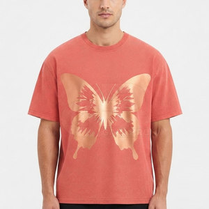 Camiseta auténtica con estampado reflectante para hombre, camiseta de algodón con cuello redondo, manga corta, ligera, cómoda, ropa informal urbana a la moda - Product Image 3