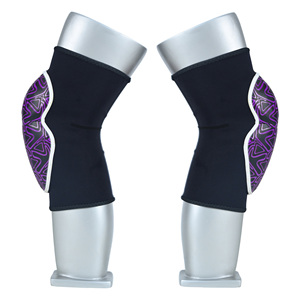 Protège-genoux rembourrés personnalisés à motif violet pour basketball et football, anti-collision, élastiques, pour la protection des tibias et des articulations, paire - Product Image 4