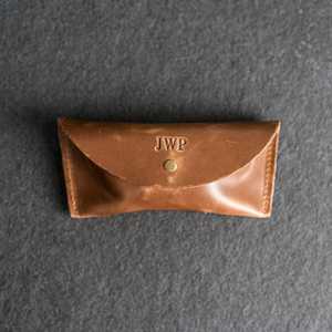 Étui à lunettes en cuir véritable de qualité supérieure, pochette en cuir de vachette, luxueux, souple, fin, fait main, pour lunettes de lecture, LGC-0102 - Product Image 5