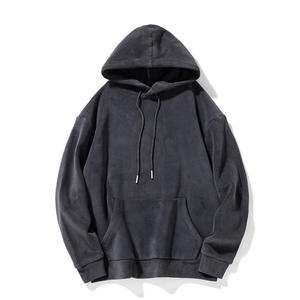 Custom Autumn and Winter 350g New Fleece <b>Jumper</b> Solid Color Plus Fleece Hoodie - Product Image 5
