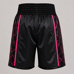 Shorts de boxe unisexes en satin vert métallisé personnalisés, shorts de combat professionnels, logo sur le devant, séchage rapide, design étoile en strass - Product Image 6