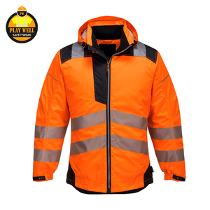 Ropa de Trabajo de Alta Visibilidad Personalizada, Chaqueta de Seguridad Reflectante, Impermeable, de Invierno, de Alta Visibilidad - Product Image 5