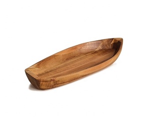 Plateau de service en bois d'acacia très vendu - Compatible lave-vaisselle et écologique pour les collations, les apéritifs et une utilisation décorative à la maison et en cuisine - Product Image 2