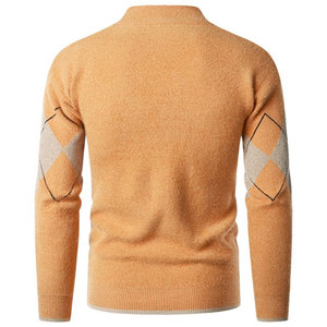 Custom-Made 100% Cotton Men's Knitted <b>Turtleneck</b> <b>Sweaters</b> Anti-Wrinkle O-Neck Long Sleeve Men's <b>Sweaters</b> - Product Image 2