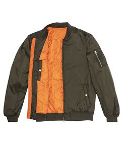 Chaqueta bomber de nailon personalizada para hombre bordado de alta calidad con logotipo personalizado chaqueta de béisbol clásica de moda tela de lona - Product Image 3