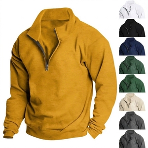 Sudadera con capucha de forro polar para hombre, cuello alto, manga larga, corte regular, cálida para otoño e invierno, venta al por mayor - Product Image 4