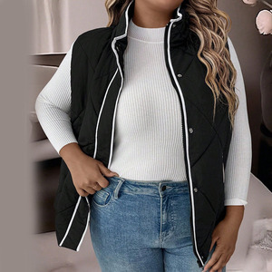 Chaleco acolchado de nailon para mujer, talla grande, sin mangas, cálido para invierno, transpirable, para equitación, OEM - Product Image 3