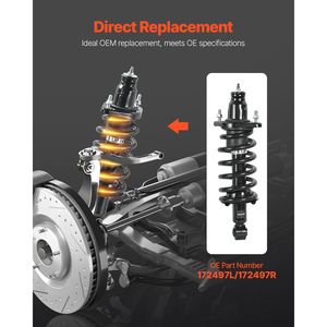 2 Amortiguadores Traseros con Resorte Helicoidal Compatibles con Honda CR-V Modelos 2007-2009 - Product Image 3