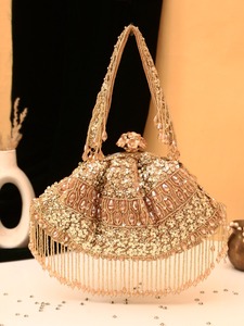 Indian Handmade Batua Bag Embroidered Potli Purse Drawstring <b>Handbag</b> <b>Wedding</b> Party Evening Bag Wholesale - Product Image 3