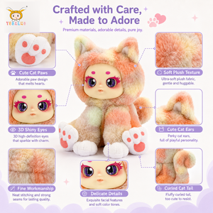 TUSALMO Simpatico Peluche Gatto Personalizzato 21CM, Giocattoli per Bambini, Morbido Cotone PP, Bambola Comfort per Neonati, Supporto OEM/ODM, Regalo di Compleanno - Product Image 4